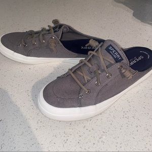 Womens slip on grey sperry